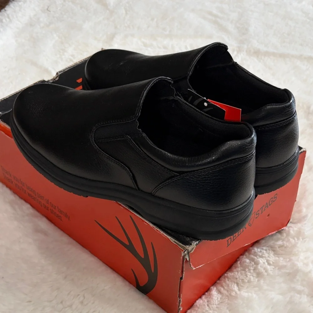 Deer Stags Men's Black DS Work Oil& Slip Resistant Non Marking,Size 11-1/2 . - Picture 17 of 17